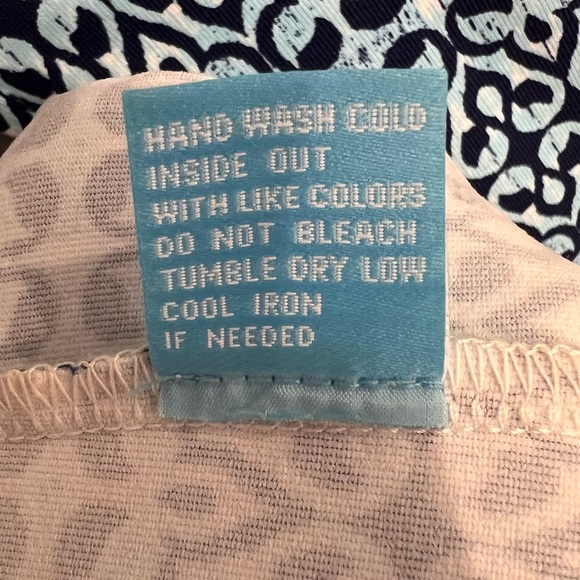 J. McLaughlin True Wrap Dress Short Sleeve Blue Geometric Print Collar Tie, L - Picture 7 of 11